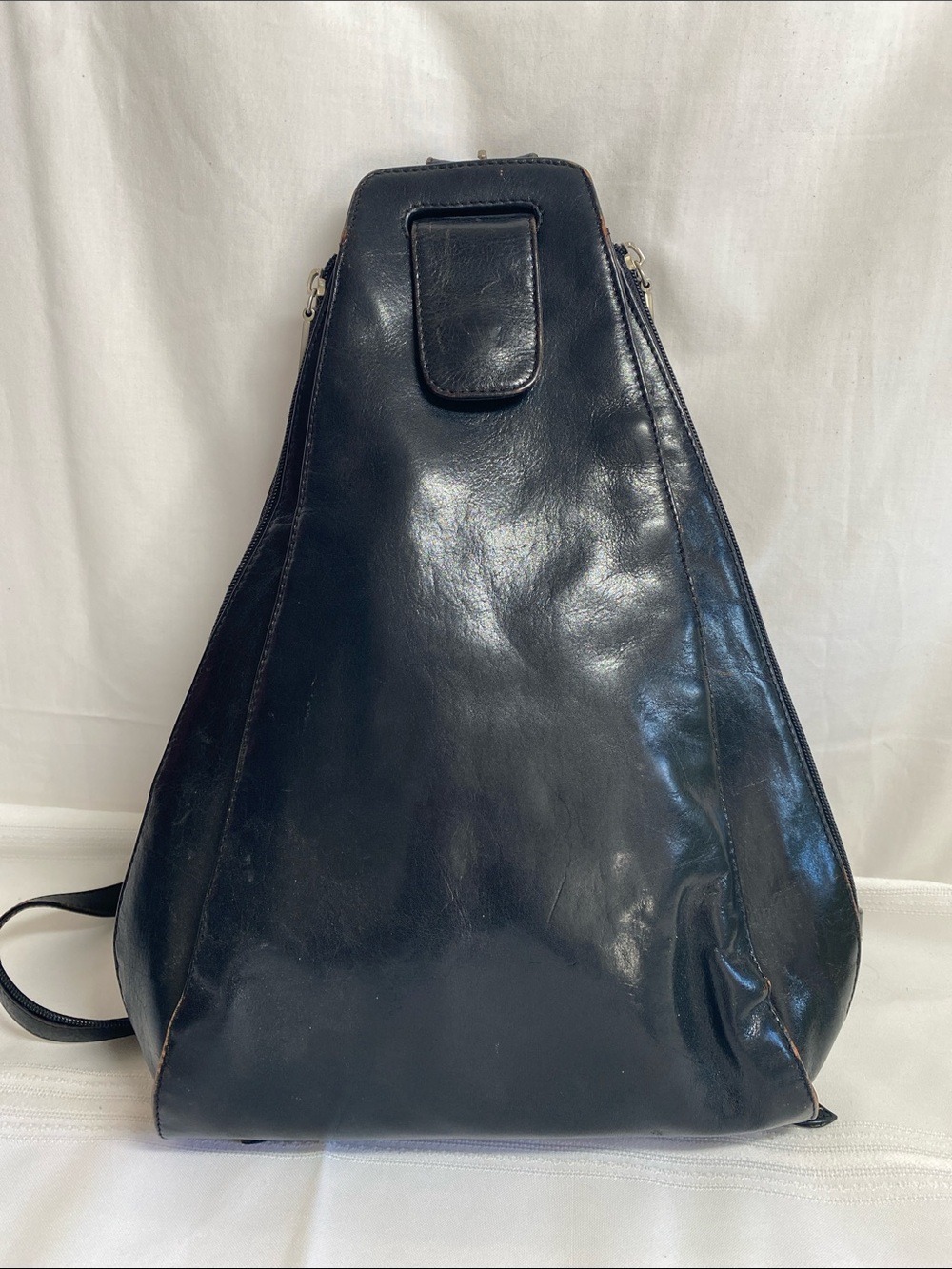HOBO Black Convertible Leather Sling Backpack